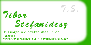 tibor stefanidesz business card